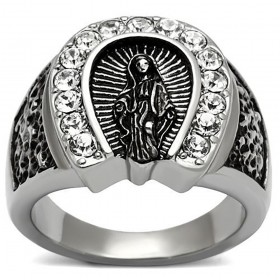 BA0186 BOBIJOO Gioielli Camargue Signet Ring Gypsy Horseshoe Virgin Rita