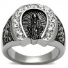 BA0186 BOBIJOO Jewelry Anillo Anillo de sello Camargue Gypsy Herradura Virgen Rita