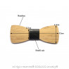 NP0011 BOBIJOO Jewelry Classical Chic Bamboo Wood Bow Tie