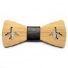 NP0012 BOBIJOO Jewelry Bow tie wood bamboo aircraft Aviation