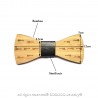 NP0015 BOBIJOO Jewelry Bowtie Bambus Holz graviert Gitarren