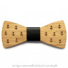 NP0016 BOBIJOO Jewelry Bow-Tie Holz Bambus Anker Marine