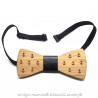 NP0016 BOBIJOO Jewelry Bow-Tie Holz Bambus Anker Marine