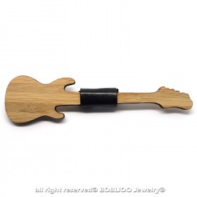 NP0017 BOBIJOO Jewelry Fliege-Holz Bambus-e-Gitarre