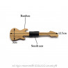 NP0017 BOBIJOO Jewelry Bow tie wood bamboo electric guitar