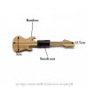 NP0017 BOBIJOO Jewelry Guitarra eléctrica de pajarita madera bambú