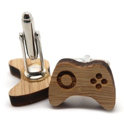 BM0021 BOBIJOO Jewelry Manschettenknöpfe Holz Joystick