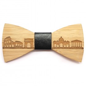 NP0020 BOBIJOO Jewelry Bow-Tie Holz Bambus Rom Italien