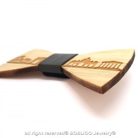 NP0020 BOBIJOO Jewelry Bow-Tie Holz Bambus Rom Italien