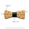 NP0021 BOBIJOO JEWELRY Bow Tie Wood Bamboo Pipe