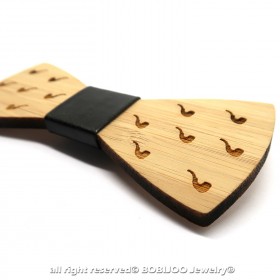 NP0021 BOBIJOO JEWELRY Fliege Holz Bambuspfeife