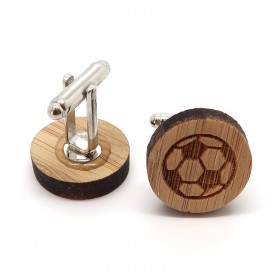 BM0030 BOBIJOO Jewelry Gemelli Palla Di Legno Di Calcio