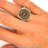 BA0068 BOBIJOO Jewelry Anillo De Signet Cruz Templaria Frank Mason Templi Signum Militi