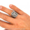 BA0187 BOBIJOO Jewelry Signet Ring Freemasonry UGLQ PHOENIX LOGDE 85