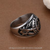 BA0203 BOBIJOO Jewelry Ring Siegelring Master Mason Freimaurer