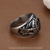 BA0203 BOBIJOO Jewelry Ring, Signet Ring, Master Mason Freemasonry