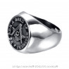 BA0189 BOBIJOO Jewelry Anello Sigillo In Acciaio Massone Band Of Brothers