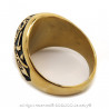 BA0019 BOBIJOO Jewelry Siegelring Ring Freimaurer-Meister Schwarz-Blau-Stahl