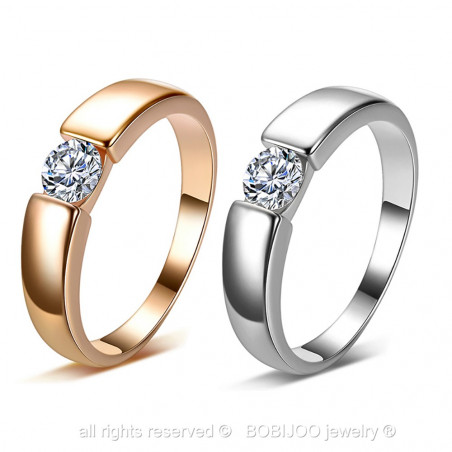 SOL0007 BOBIJOO Jewelry Lonely Alliance Ring Ring Zirconia 5mm