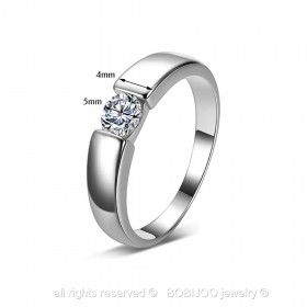 SOL0007 BOBIJOO Jewelry Solitaire-Alliance-Ring, Ring Zirkon 5mm