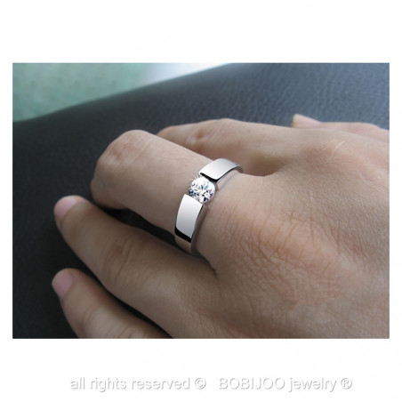 SOL0007 BOBIJOO Jewelry Solitaire-Alliance-Ring, Ring Zirkon 5mm