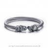 BR0230 BOBIJOO Jewelry Bangle Bracelet Cable Male Dragon Steel, Silver