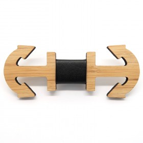 NP0024 BOBIJOO Jewelry Bow-Tie Holz Bambus Anker Marine Skipper