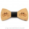 NP0025 BOBIJOO Jewelry Bow tie wood bamboo bike bicycle Green