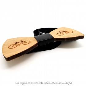 NP0025 BOBIJOO Jewelry Bow tie per bicicletta in legno di bambù verde