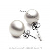 BOF0051 BOBIJOO JEWELRY Pair of earrings Nail Beads 8 mm