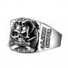 BA0211 BOBIJOO Jewelry Ring Siegelring totenkopf US-ARMY-SNIPER Edelstahl