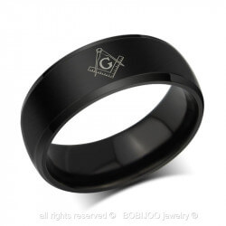 BA0010 BOBIJOO Jewelry Ring-Alliance-Ring Freimaurerei Stahl zur Auswahl