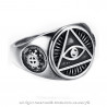 BA0080 BOBIJOO Jewelry Anello Anello Con Castone Illuminati Piramide Occhio D'Argento