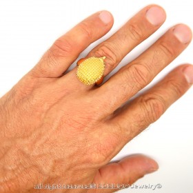 BA0201 BOBIJOO Jewelry Ring Igel Niglo Edelstahl vergoldet vergoldet