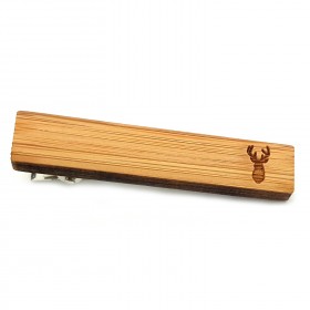 PAC0003 BOBIJOO Jewelry Un Tie-clip di Legno Testa di Cervo