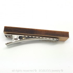 PAC0003 BOBIJOO Jewelry A Tie-clip Wood Deer Head