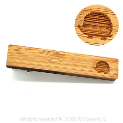 PAC0004 BOBIJOO Jewelry A Tie-clip Wood Hedgehog