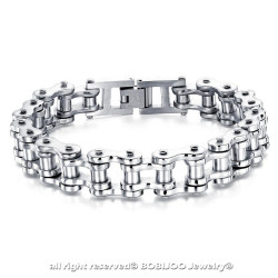 Bracelet Chaine de Moto Acier Chrome Classique bobijoo