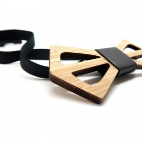 NP0030 BOBIJOO Jewelry Nodo De La Mariposa De Madera De Bambú De La Geometría De Diseño