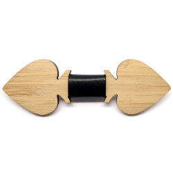 NP0029 BOBIJOO Jewelry Nodo a Farfalla in Legno di Bambù Asso di Picche Giocatore