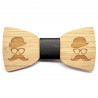 Noeud Papillon Bois Bambou Gentleman Moustache bobijoo