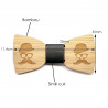 NP0027 BOBIJOO Jewelry Node Butterfly Wood Bamboo Gentleman Mustache