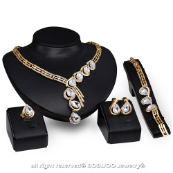 PA0010 BOBIJOO Jewelry El adorno de la Boda de lujo del Diamante de la Noche de Oro de Oro