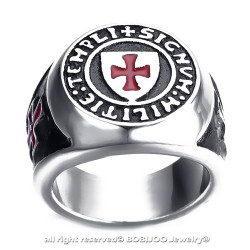 BA0220 BOBIJOO Jewelry Ring Signet ring Order of the poor soldiers of Christ