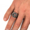 BA0220 BOBIJOO Jewelry Ring Siegelring Orden der armen soldaten Christi